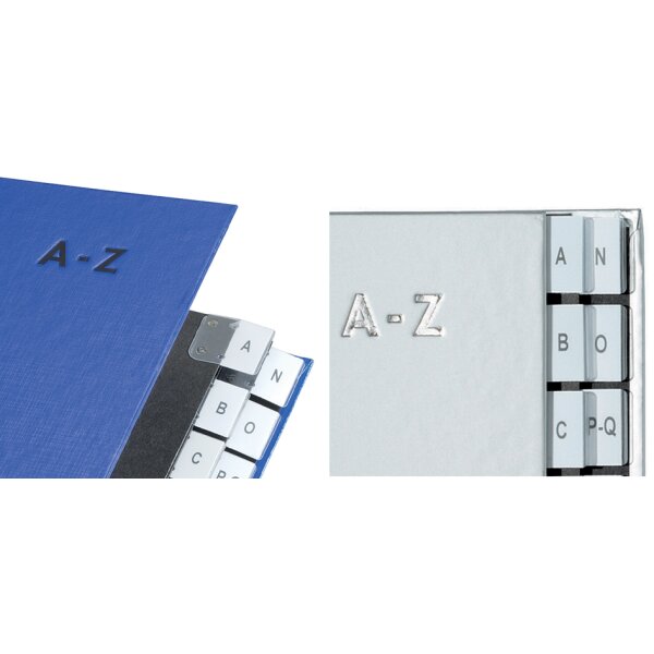 PAGNA Pultordner Color, DIN A4, A - Z, 24 Fächer, blau
