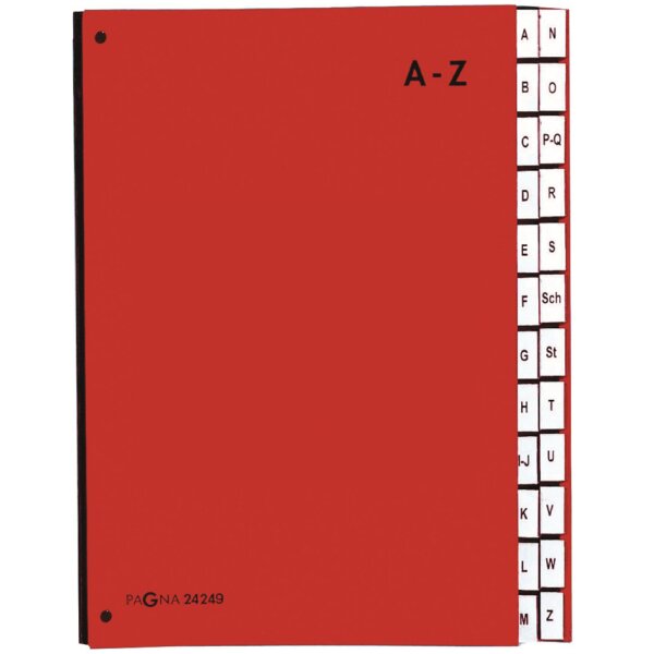 PAGNA Pultordner Color, DIN A4, A - Z, 24 Fächer, blau