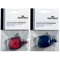 DURABLE Ausweishalter mit Jojo, oval, gelb transparent
