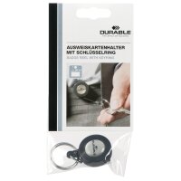 DURABLE Ausweishalter mit Schlüsselring, anthrazit