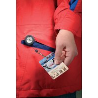 DURABLE Ausweishalter mit Karabinerhaken, anthrazit