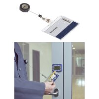 DURABLE Namensschild Hartbox, mit Ausweishalter, 85 x 54 mm