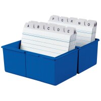 HAN Karteikasten, Polystyrol, A6 quer, blau, unbestückt