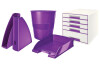 LEITZ Corbeille Courrier WOW A4 52263062 violet