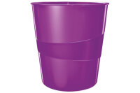 LEITZ Papierkorb WOW 15 Liter 52781062 violett