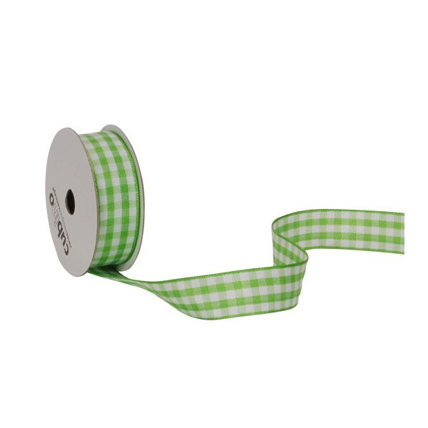 SPYK Band Cubino Vichy 1746.1554 15mmx3m grün-weiss