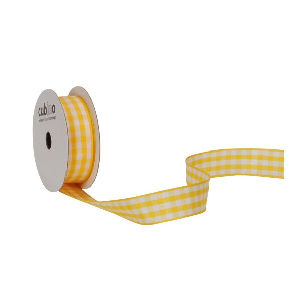 SPYK Band Cubino Vichy 1746.1554 15mmx3m gelb-weiss