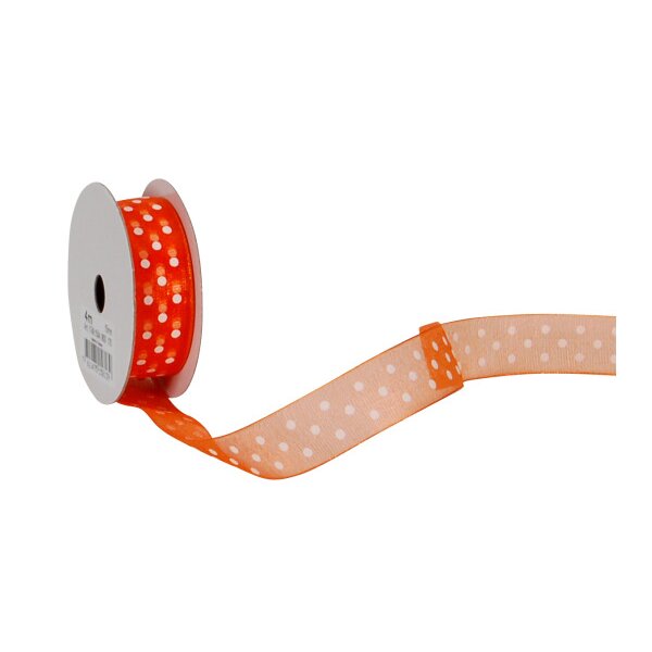 SPYK Bande Cubino Dots 1748.1564 15mmx4m orange-blanc