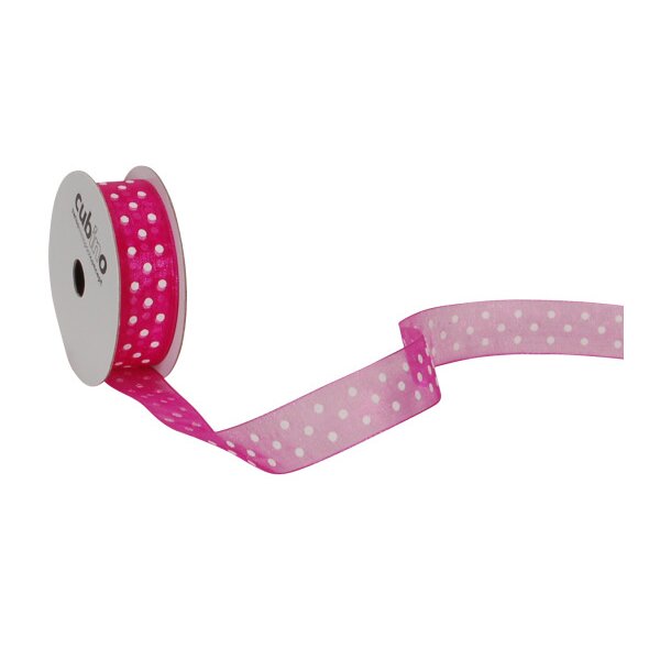 SPYK Band Cubino Dots 1748.1564 15mmx4m pink-weiss