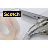 Scotch Ruban adhésif Crystal Clear 600, 19 mm x 66 m, carton