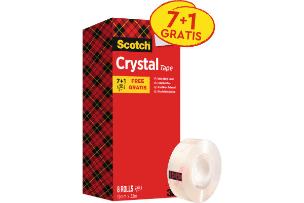SCOTCH Crystal Clear 600 19mmx33m 6-1933R8 transparent 8 pcs.