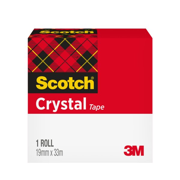 Scotch Klebefilm Crystal Clear 600, 19 mm x 33 m, 7+1