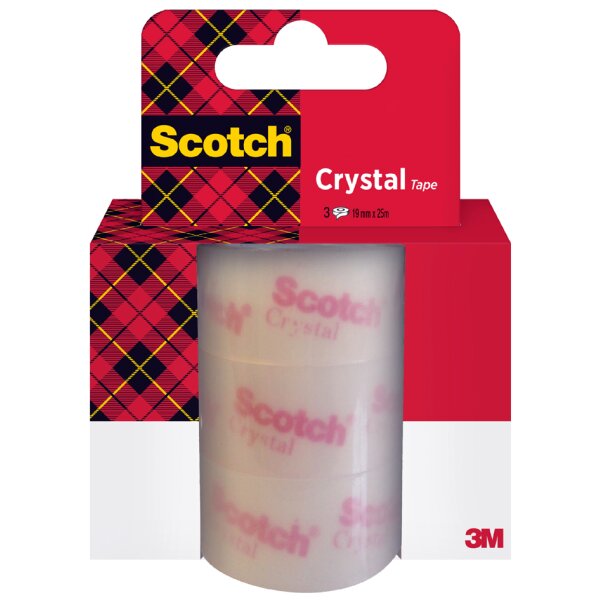 Scotch Klebefilm Crystal Clear 600, 19 mm x 33 m, 7+1