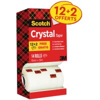 Scotch Klebefilm Crystal Clear 600, 19 mm x 33 m, 7+1