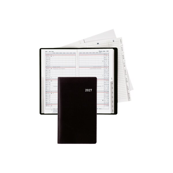 BIELLA Agenda Luzern 2027 855512020027U 1M/2P noir ML 8.7x15.3cm