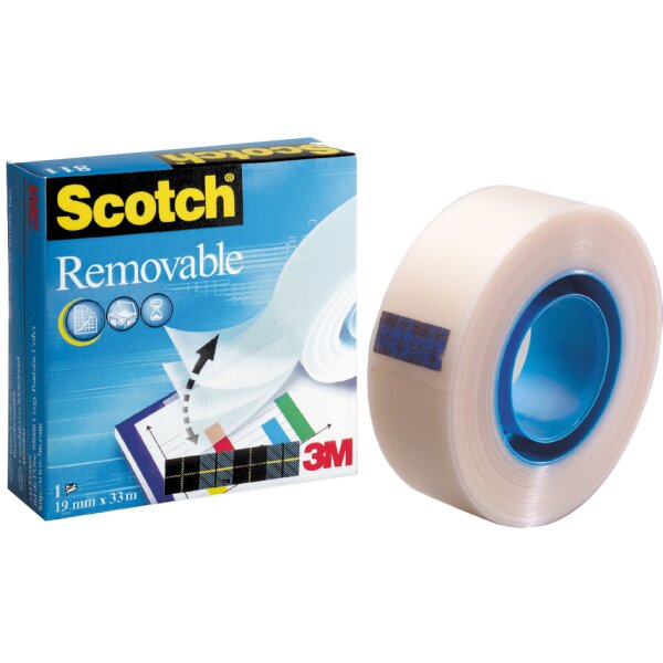3M Scotch Klebefilm Magic 811, ablösbar, 19 mm x 33 m