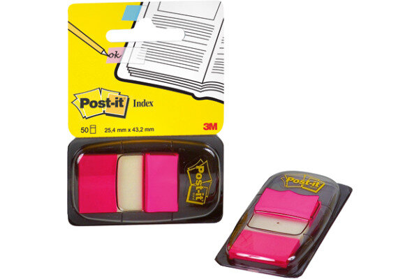POST-IT Index Tabs 25,4x43,2mm 680-21 pink/50 tabs