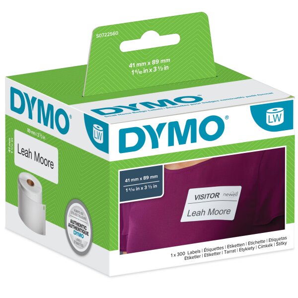 DYMO Carte de prise de RDV / Étiquette nominative, 89x 51 mm