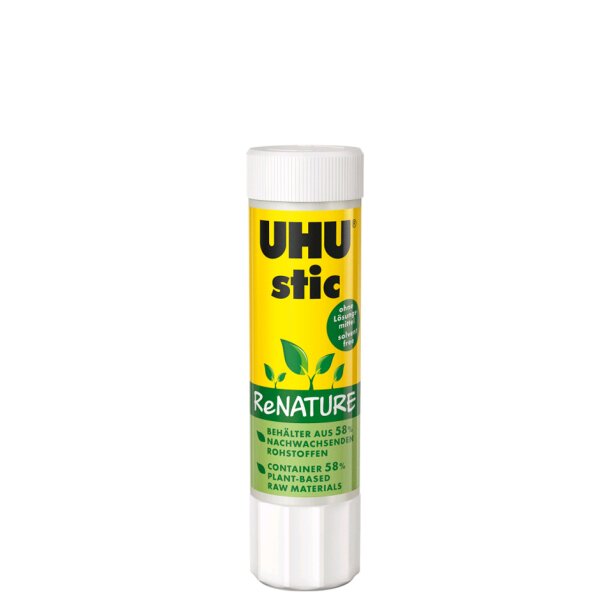 UHU Bâton de colle stic ReNature, sans solvants, 40 g, tube