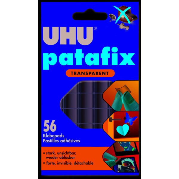 UHU Klebepads patafix, wieder abl&ouml;sbar, transparent
