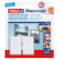 tesa Powerstrips Bilder-Nagel, weiss, Haltekraft: max. 1 kg
