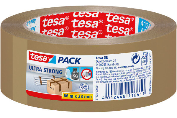 TESA Tesapack ultra strong 38mmx66m 571750000 braun, reissfest