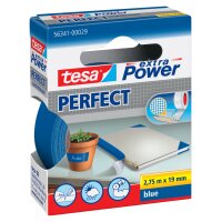 tesa Gewebeband extra Power PERFECT, 19 mm x 2,75 m, schwarz