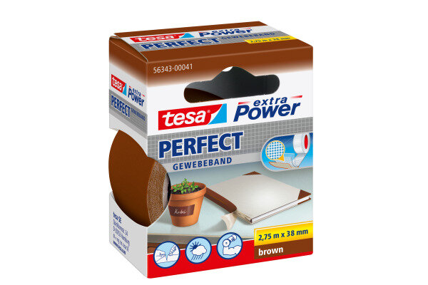 TESA Extra Power Perfect 2.75mx38mm 563430004 Ruban texitl. brun