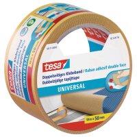 tesa Doppelseitiges Klebeband universal, 50 mm x 25 m