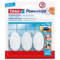 tesa Powerstrips Haken SMALL Oval, weiss