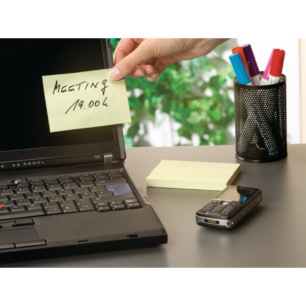 tesa Office Notes Haftnotizen, 75 x 75 mm, gelb