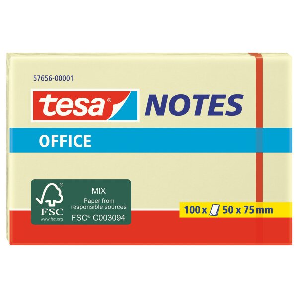 TESA Office Notes 50x75mm 576560000 gelb 100 Blatt