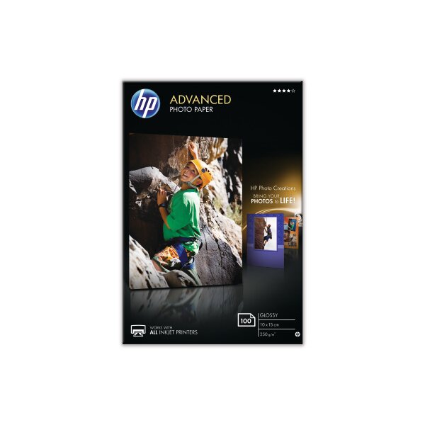 HP Advanced Glossy Photo 10x15cm Q8692A InkJet 250g, randlos 100 Blatt