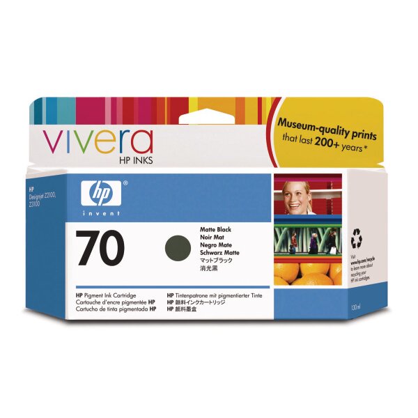 HP Cart. dencre 70 noir mat C9448A DesignJet Z2100/3100 130ml