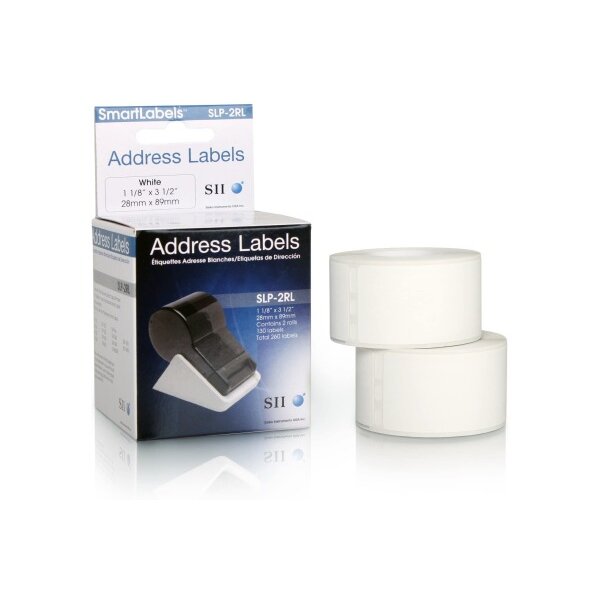 SEIKO Etiquettes adresse 28x89mm SLP-2RL blanc, standard 2x130 pcs.