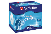 VERBATIM CD-R Jewel 80MIN 700MB 43365 52x Audio 10 Pcs