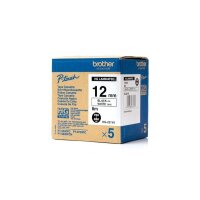 PTOUCH Ruban, High-Grade noir/blanc HGE-231 12mm/8m 5...