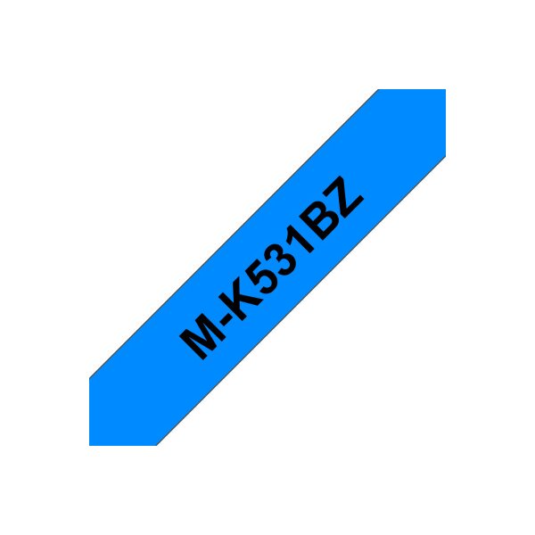 PTOUCH Ruban, non laminé noir/bleu M-K531BZ pour PT-65/75/85/110 8mx12mm