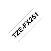 PTOUCH Flexitape laminé noir/blanc TZe-FX251 pour...