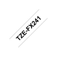 PTOUCH Flexitape laminé noir/blanc TZe-FX241 pour...