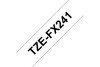 PTOUCH Flexitape laminé noir/blanc TZe-FX241 pour PT-550 18 mm