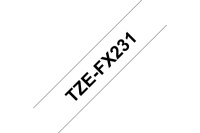 PTOUCH Flexitape laminé noir/blanc TZe-FX231 pour PT-550 12 mm