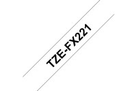 PTOUCH Flexitape laminé noir/blanc TZe-FX221 pour...