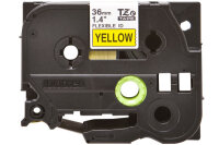 PTOUCH Flexitape laminé noir/jaune TZe-FX661 pour...