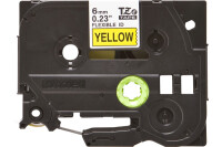 PTOUCH Flexitape laminé noir/jaune TZe-FX611 pour PT-550 6 mm