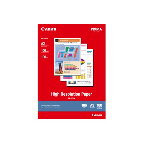CANON Papier High Resolution A3 HR101NA3 InkJet 110g 100 Blatt