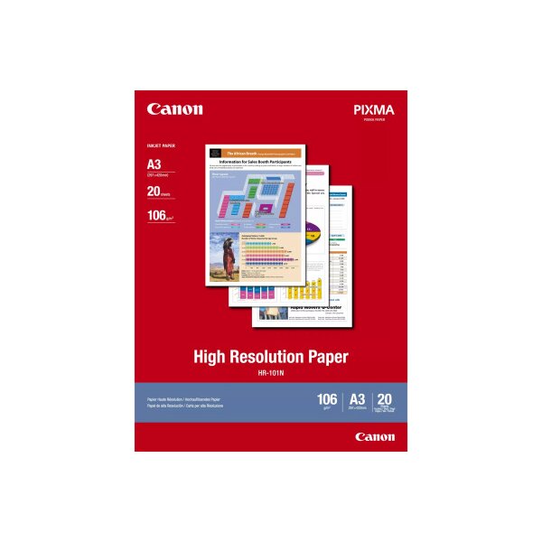 CANON Papier High Resolution A3 HR101NA3 InkJet 110g 20 Blatt