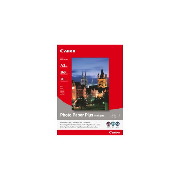 CANON Photo Paper Plus Semi-gloss A3 SG201A3 PIXMA, 260g 20 Blatt