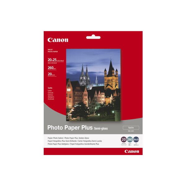CANON Photo Paper Semi-gloss 20x25cm SG2018x10 PIXMA, 260g 20 Blatt