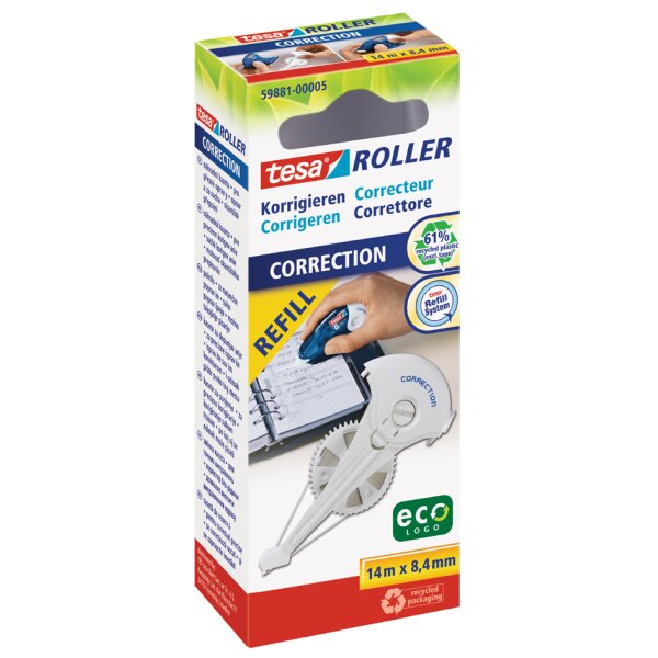 tesa ecoLogo Cassette de recharge pour roller de correction